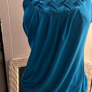 Elegant Blue Sleeveless Top